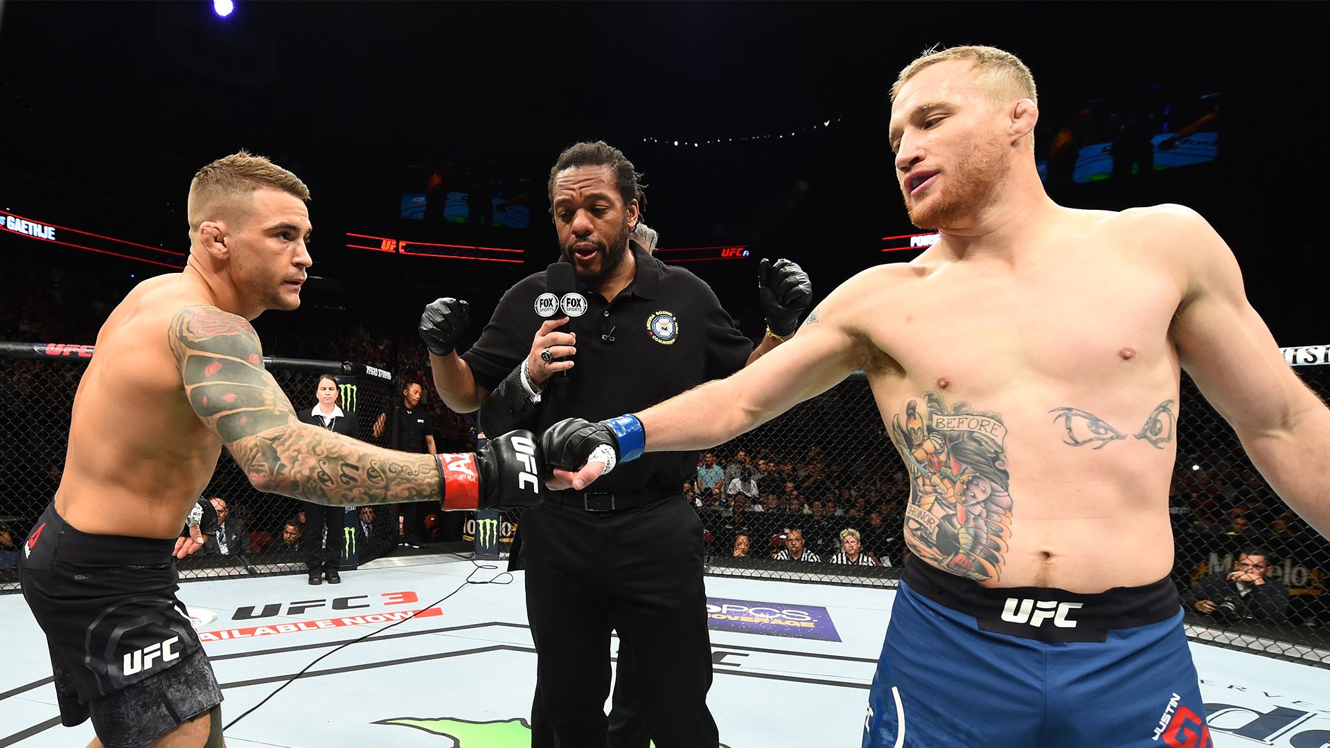 Dustin Poirier and Justin Gaethje 