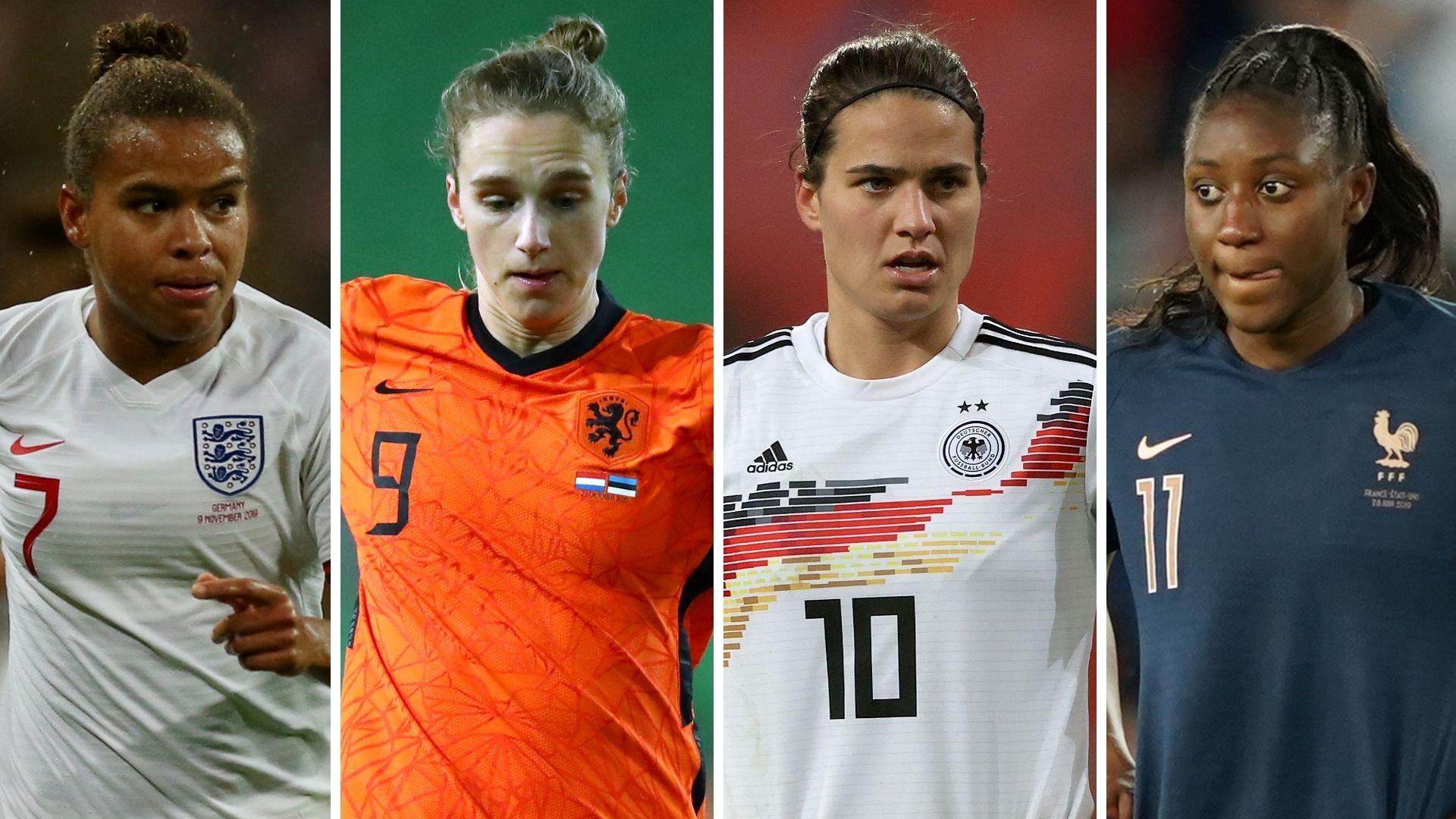 Nikita Parris Vivianne Miedema Dzsenifer Marozsan Kadidiatou Diani split