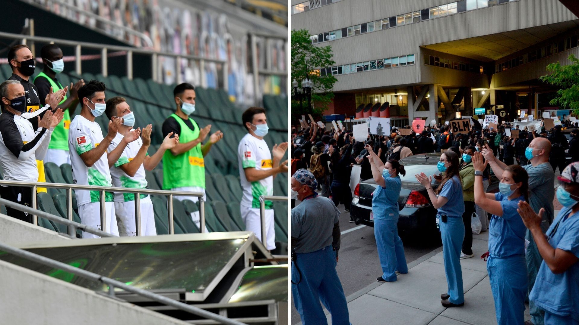 Aplausos por los fallecidos y para los héroes del coronavirus