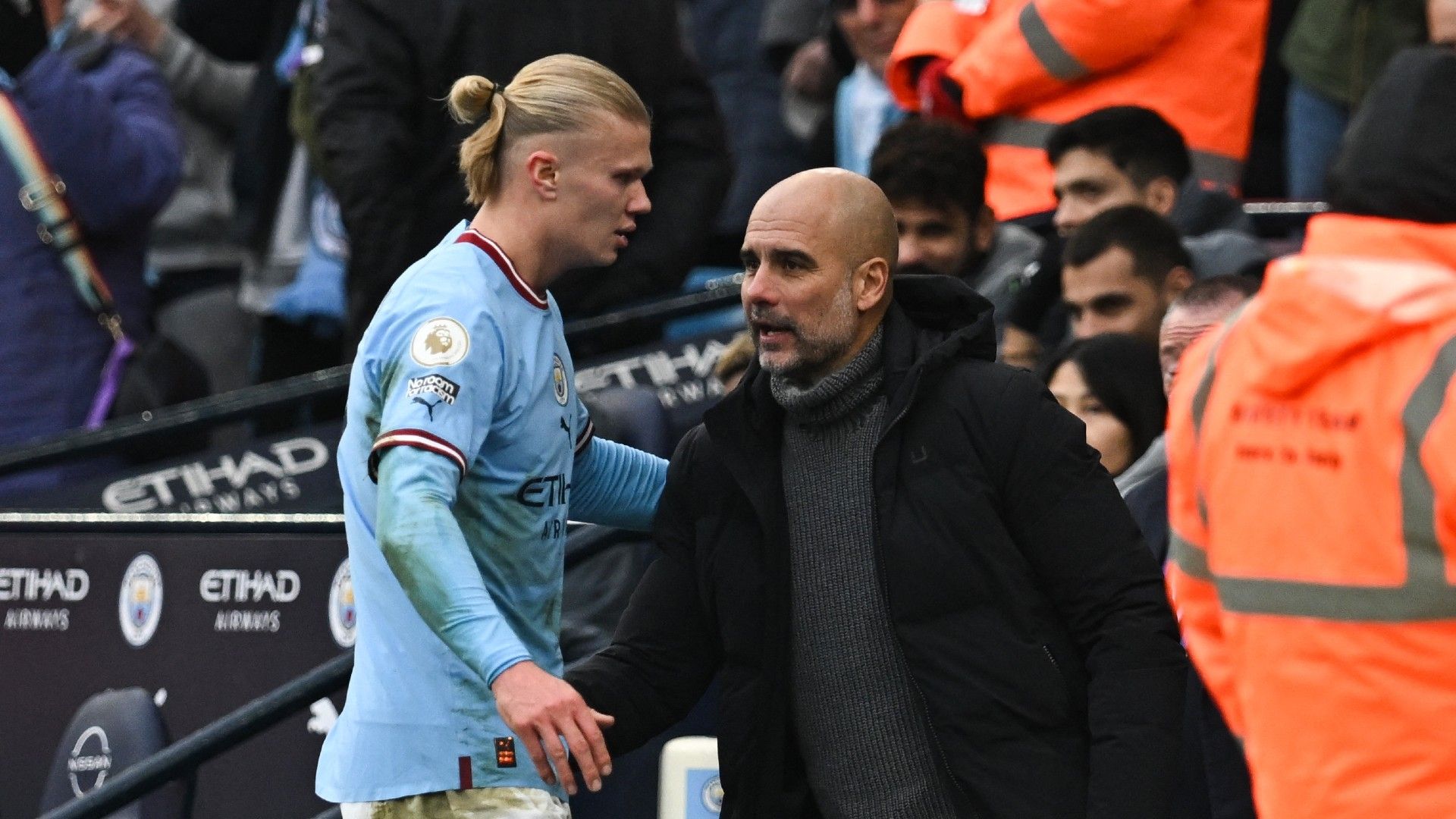 Haaland Guardiola Manchester City 2022
