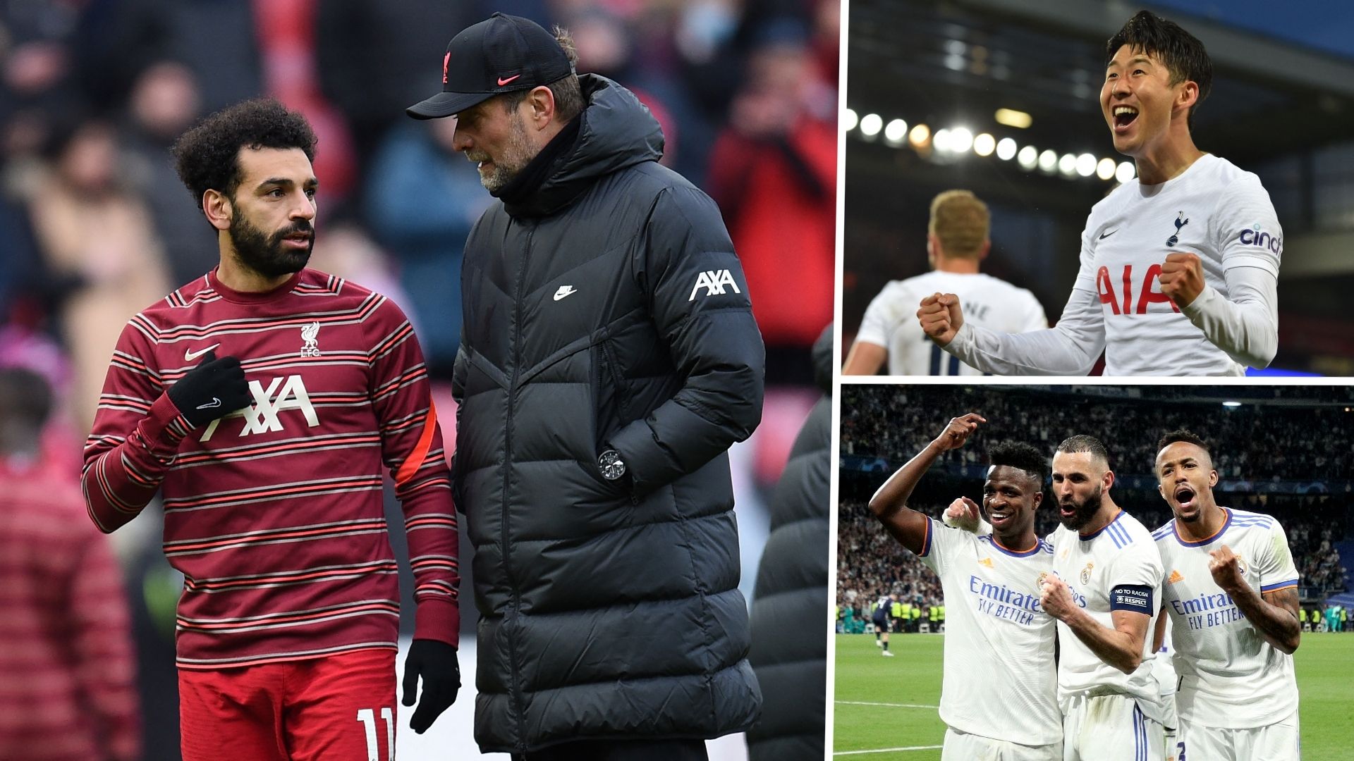 Klopp, Salah, Son, Real madrid GFX