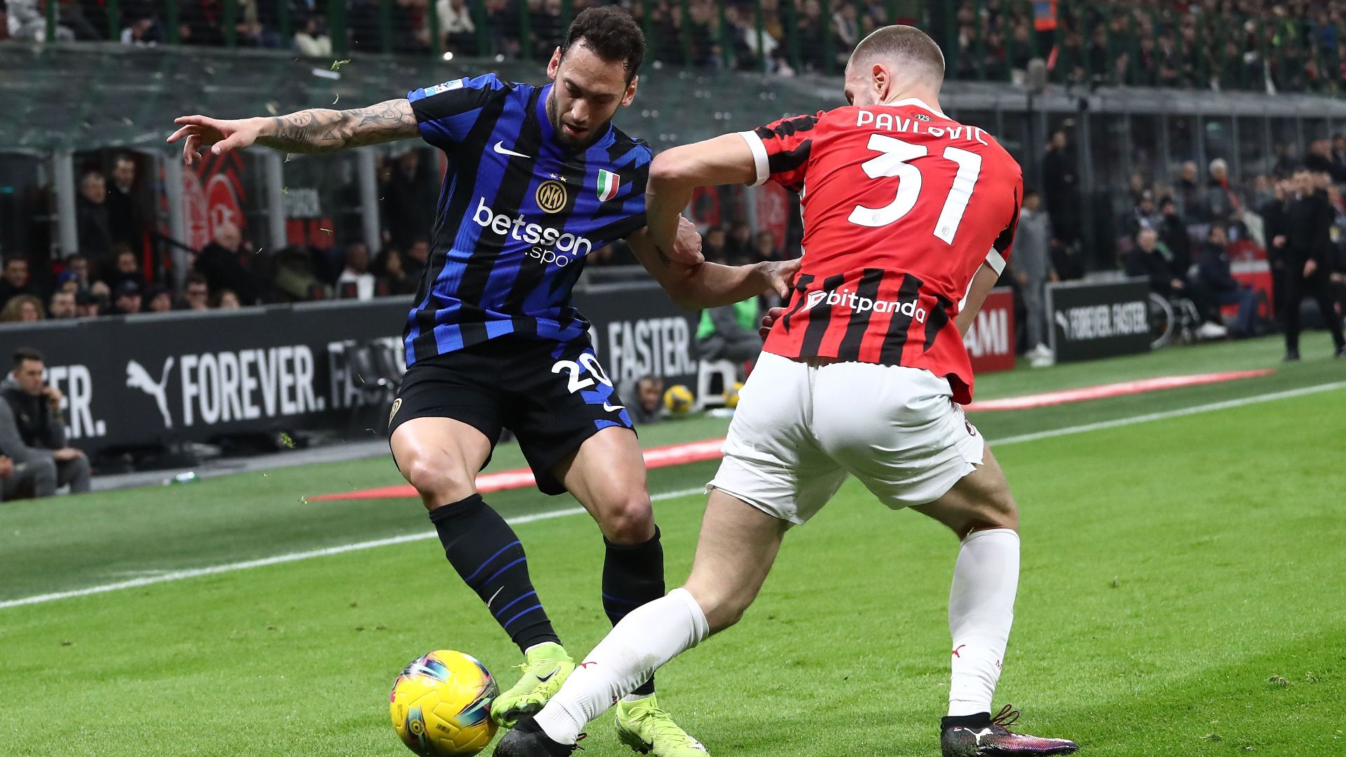 Milan Inter Calhanoglu Pavlovic