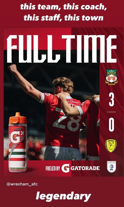 Rob McElhenney Wrexham Burton Albion legendary