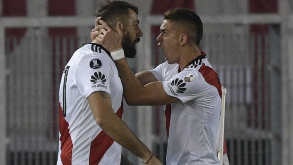 AFP River Plate Racing Club Copa CONMEBOL LIbertadores 29082018 Rafael Santos Borre Lucas Pratto