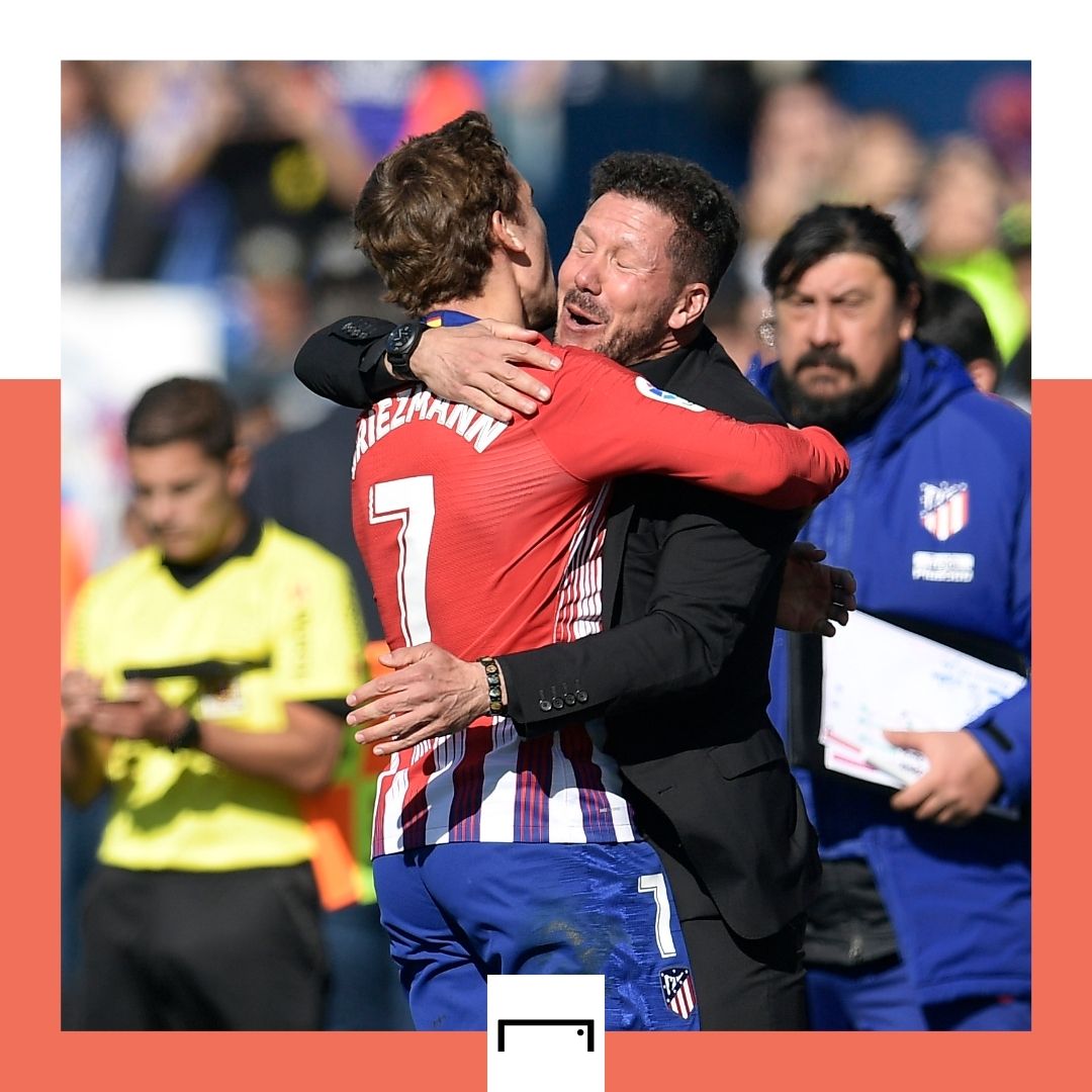 Diego Simeone Antoine Griezmann Atletico Madrid 2018 GFX