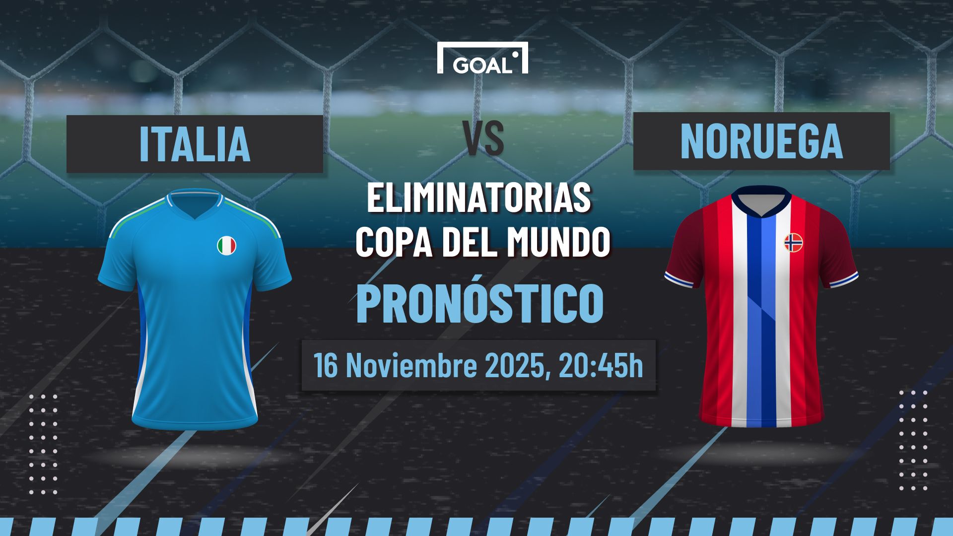 Italia vs Noruega Pronóstico y Apuestas Eliminatorias Copa del Mundo | 16/11/25