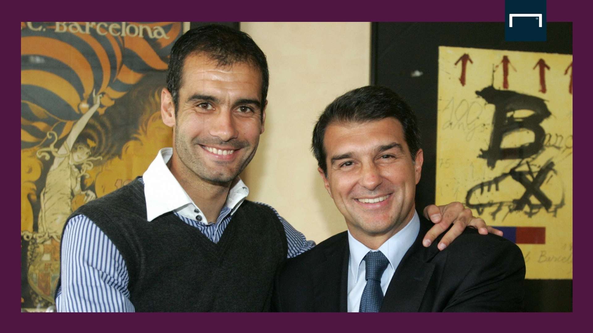 Pep Guardiola Joan Laporta