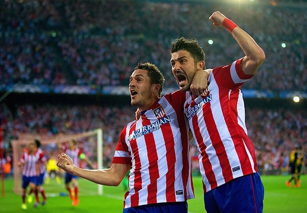 Koke David Villa Atletico Madrid Barcelona Champions League 04092014