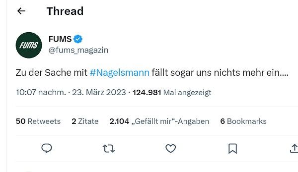 Bayern Nagelsmann reactions