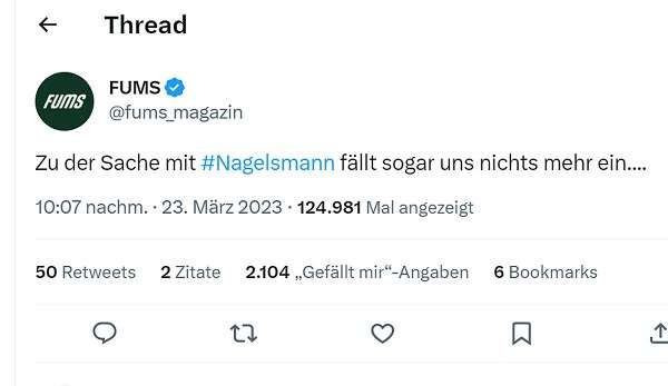 Bayern Nagelsmann reactions