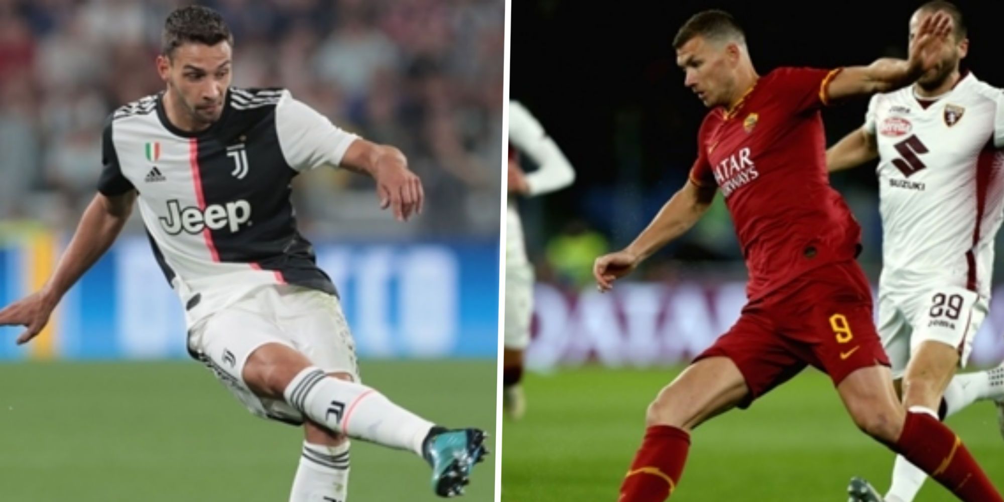 De Sciglio Dzeko Juventus Roma