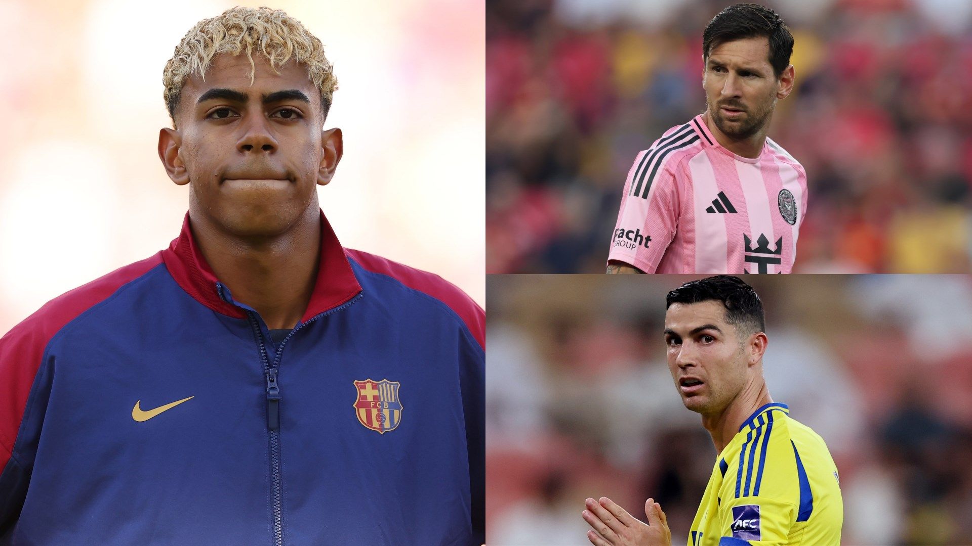 Lamine Yamal Lionel Messi Cristiano Ronaldo