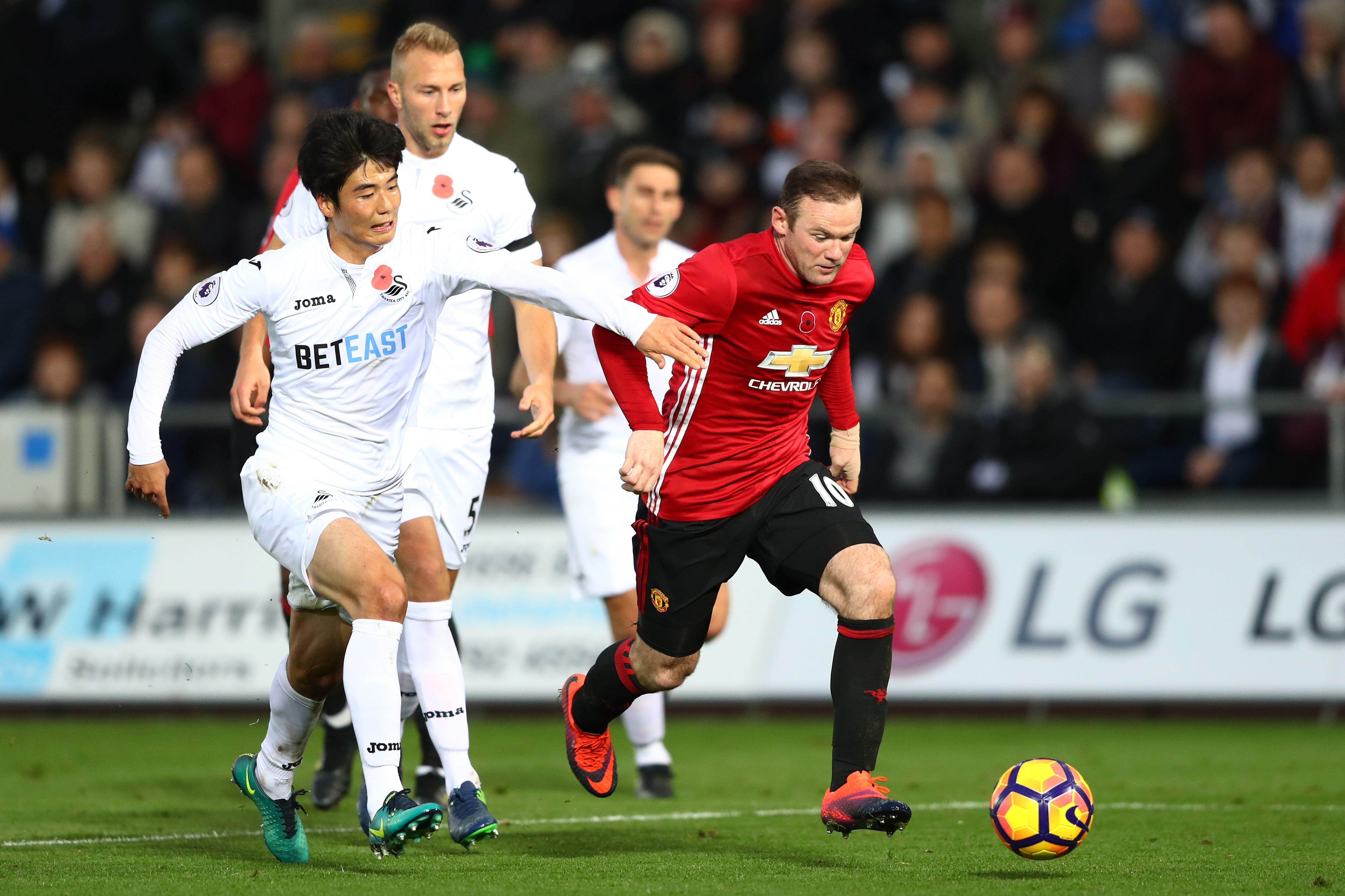 Wayne Rooney Swansea City Manchester United