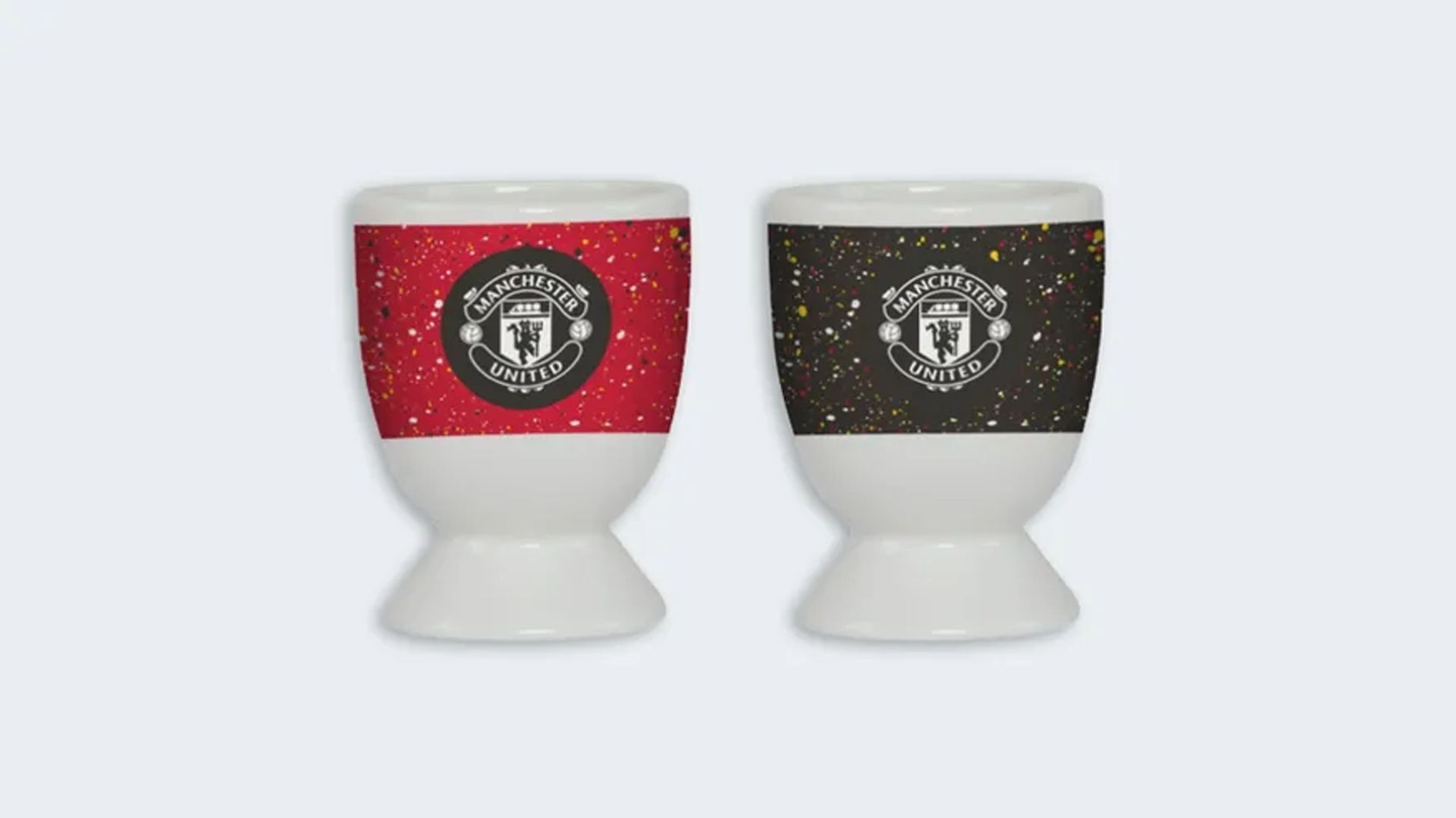 Manchester United Paint Splatter Egg Cups - 2 pack