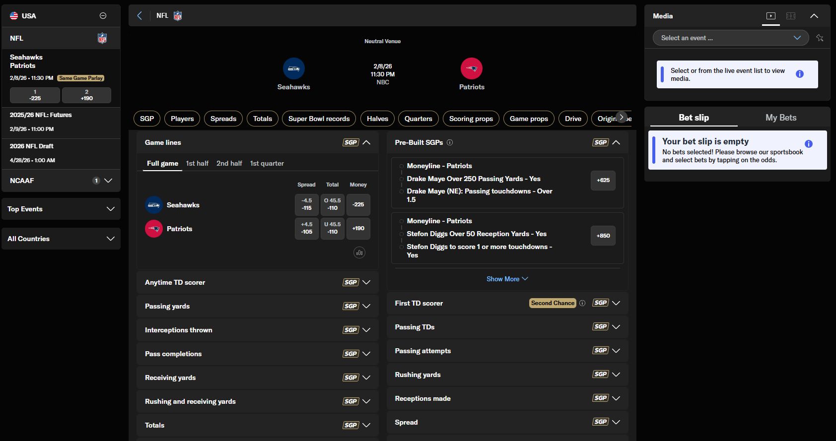 betmgm super bowl betting