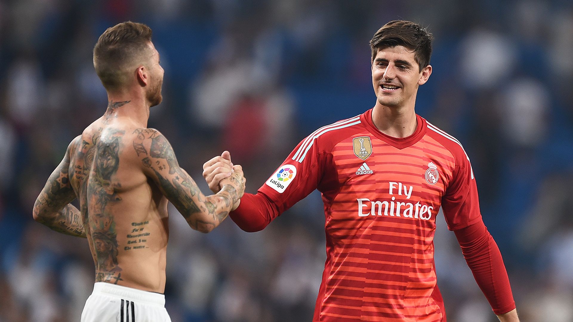 Thibaut Courtois Sergio Ramos Real Madrid 2018-19