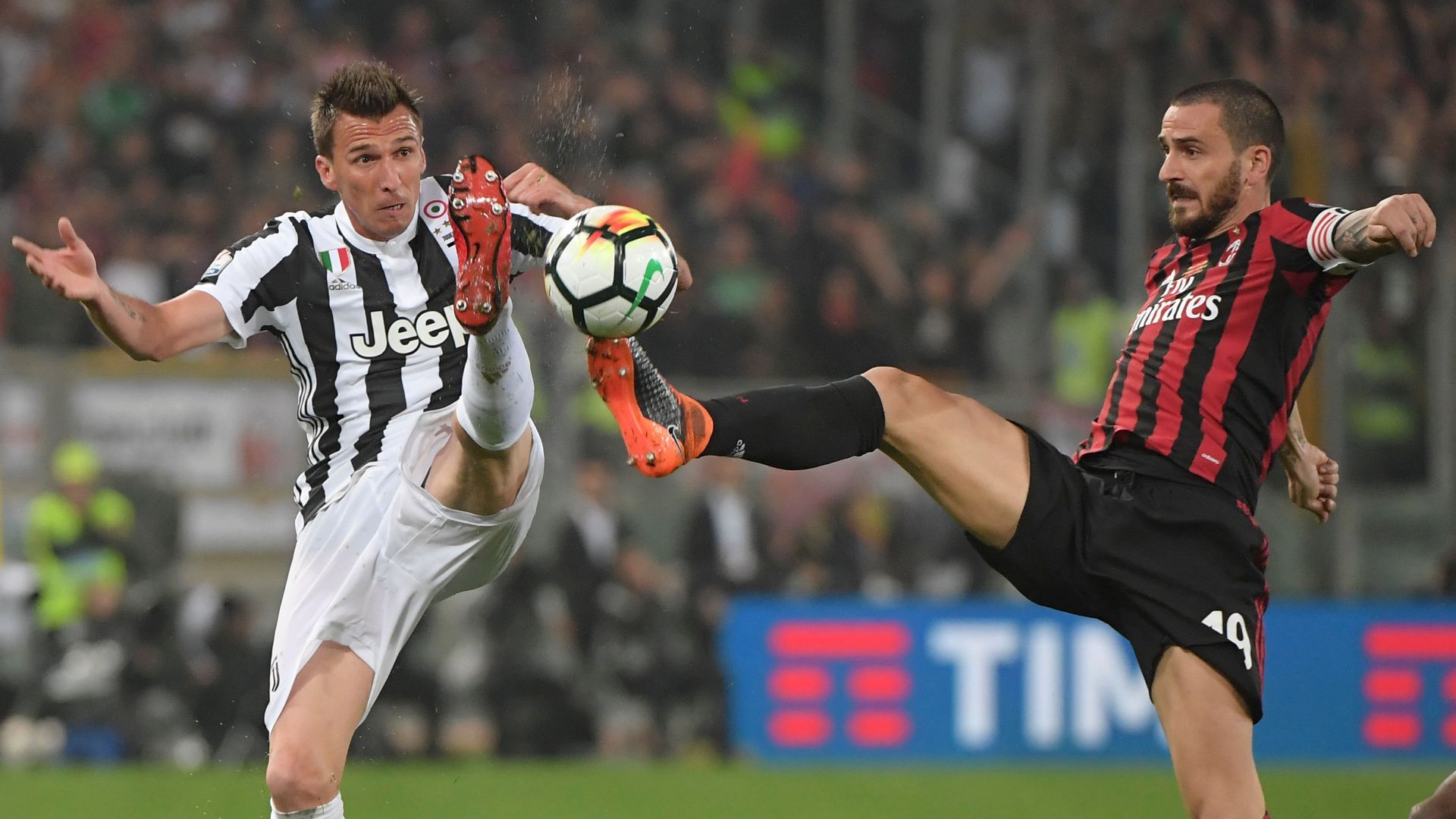 Mario Mandzukic Leonardo Bonucci Juventus Milan Coppa Italia