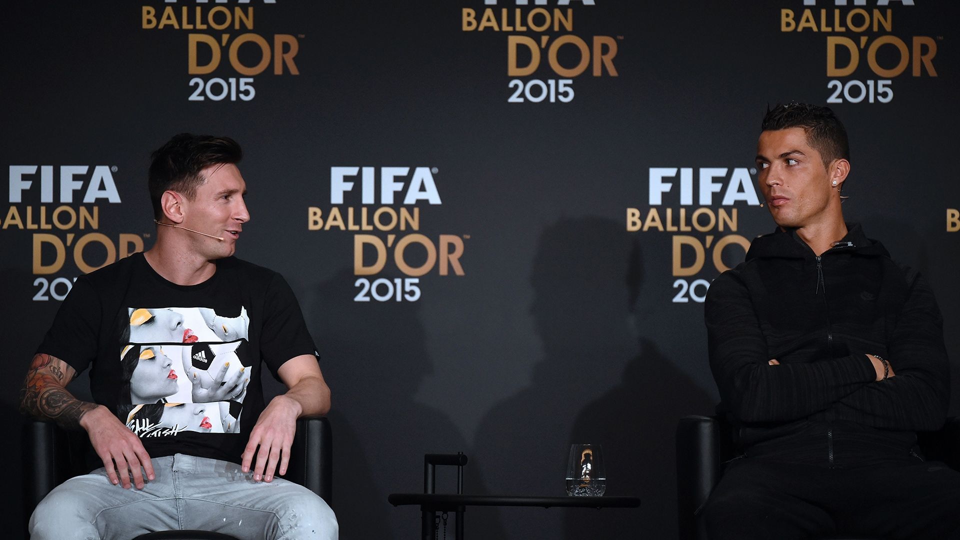 Lionel Messi Cristiano Ronaldo Ballon d'Or 2015