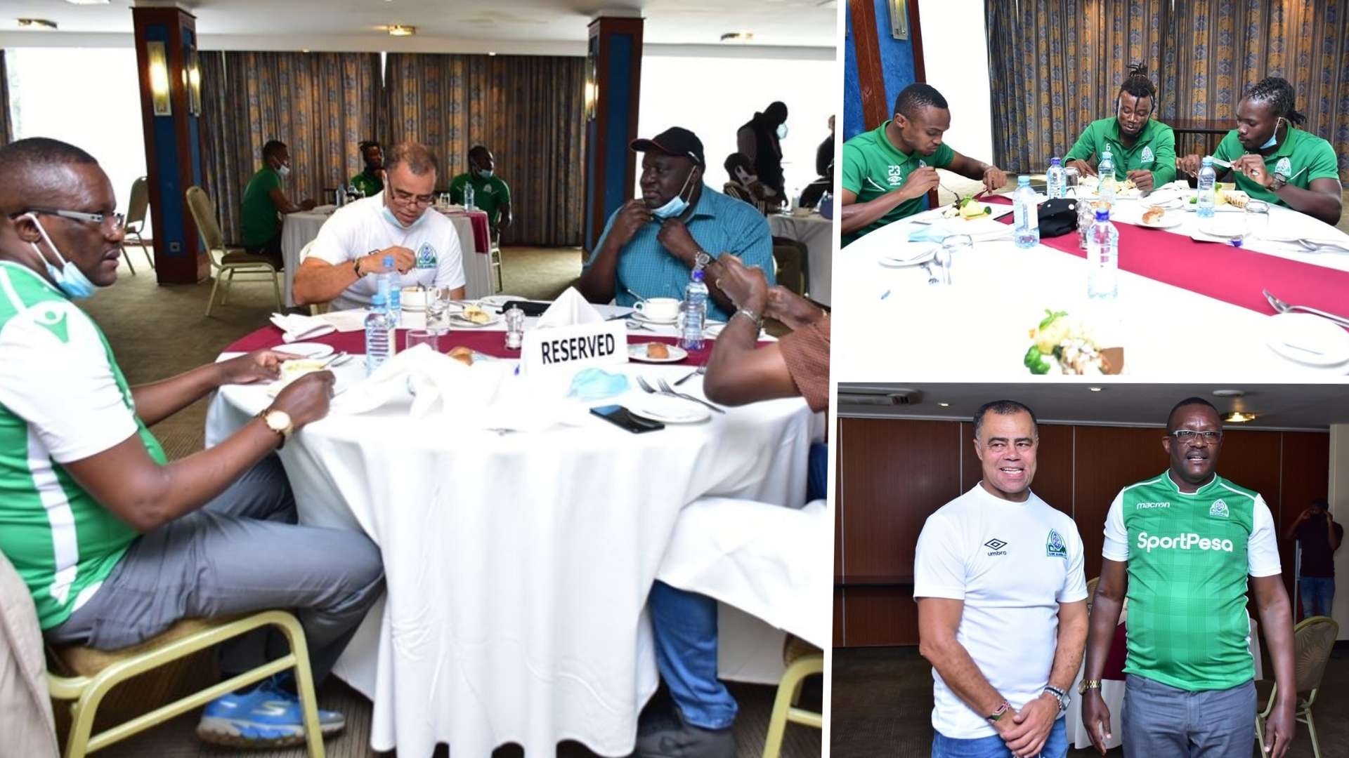 Gor Mahia players hosted to lunch at Serena Hotel.