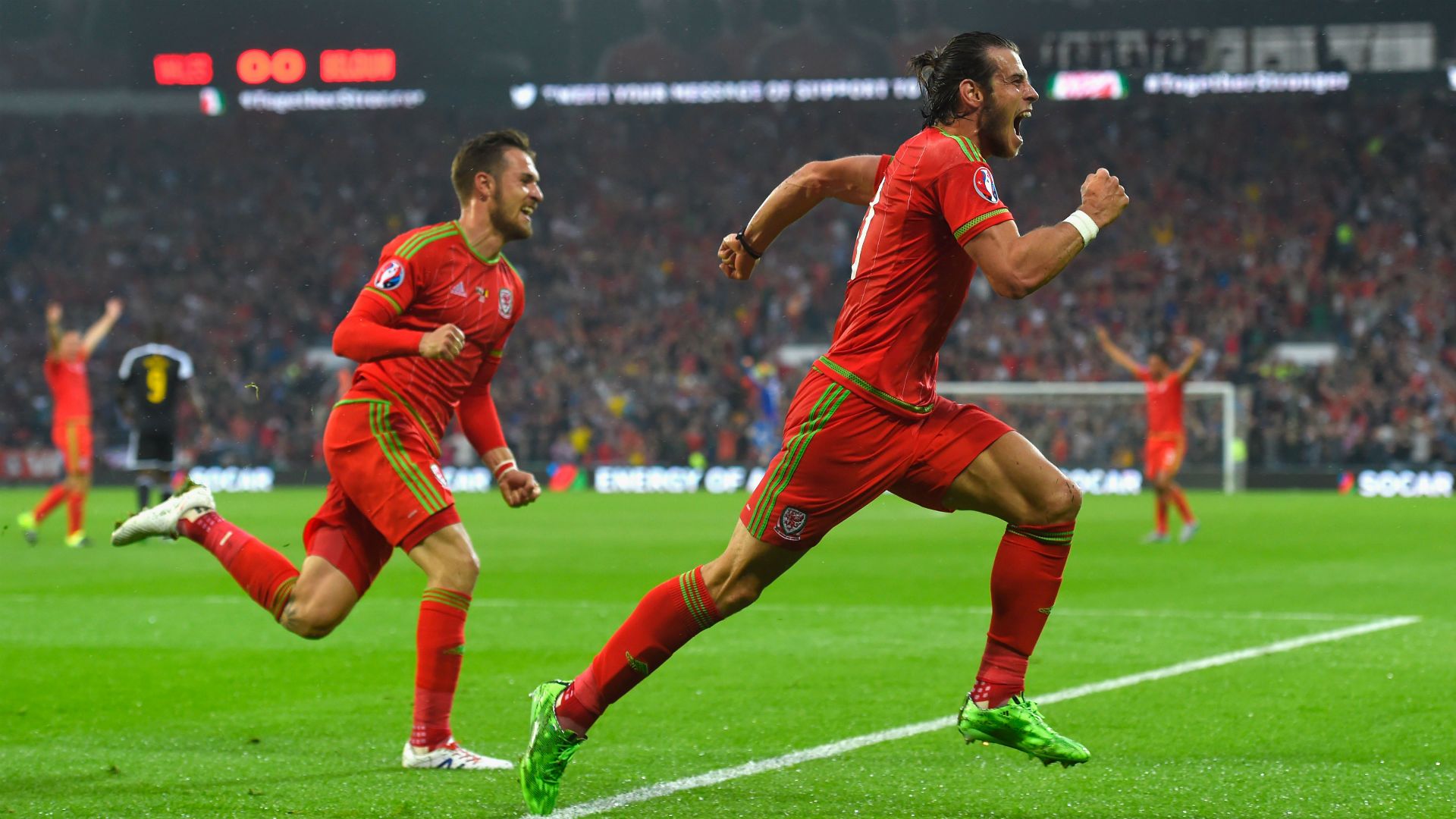 Gareth Bale & Aaron Ramsey Wales v Belgium