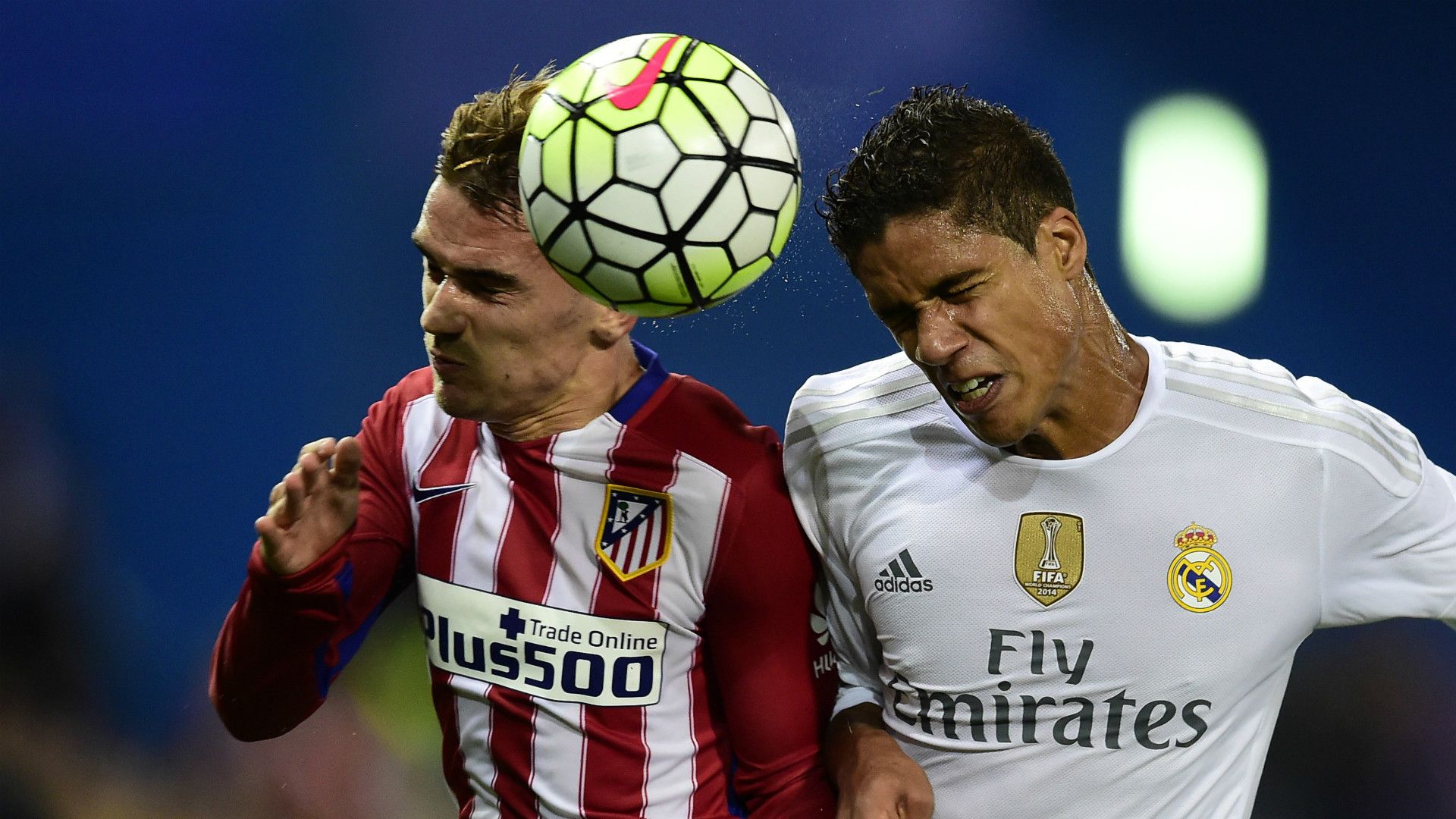 Antoine Griezmann Raphael Varane Atletico Madrid Real Madrid La Liga