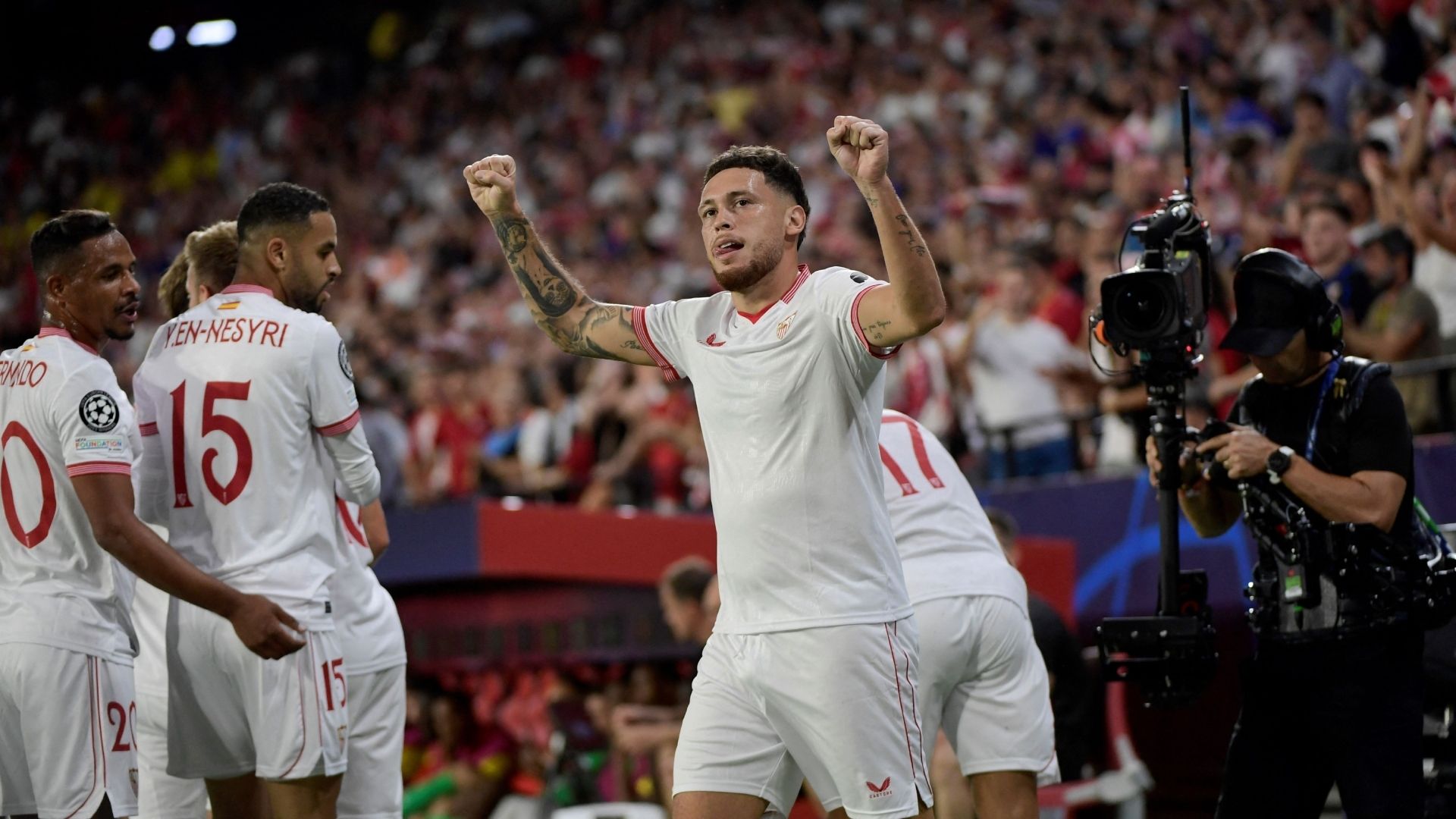 Lucas Ocampos Sevilla Lens Champions League 2023-24