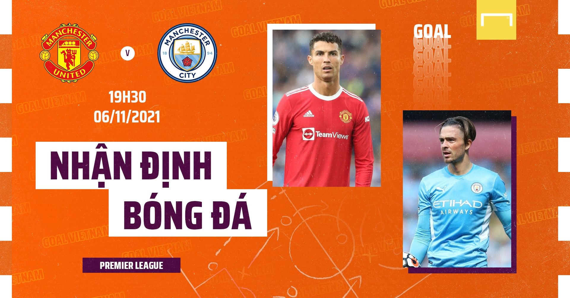 Preview Manchester United vs Manchester City Premier League 2021/22 GFX