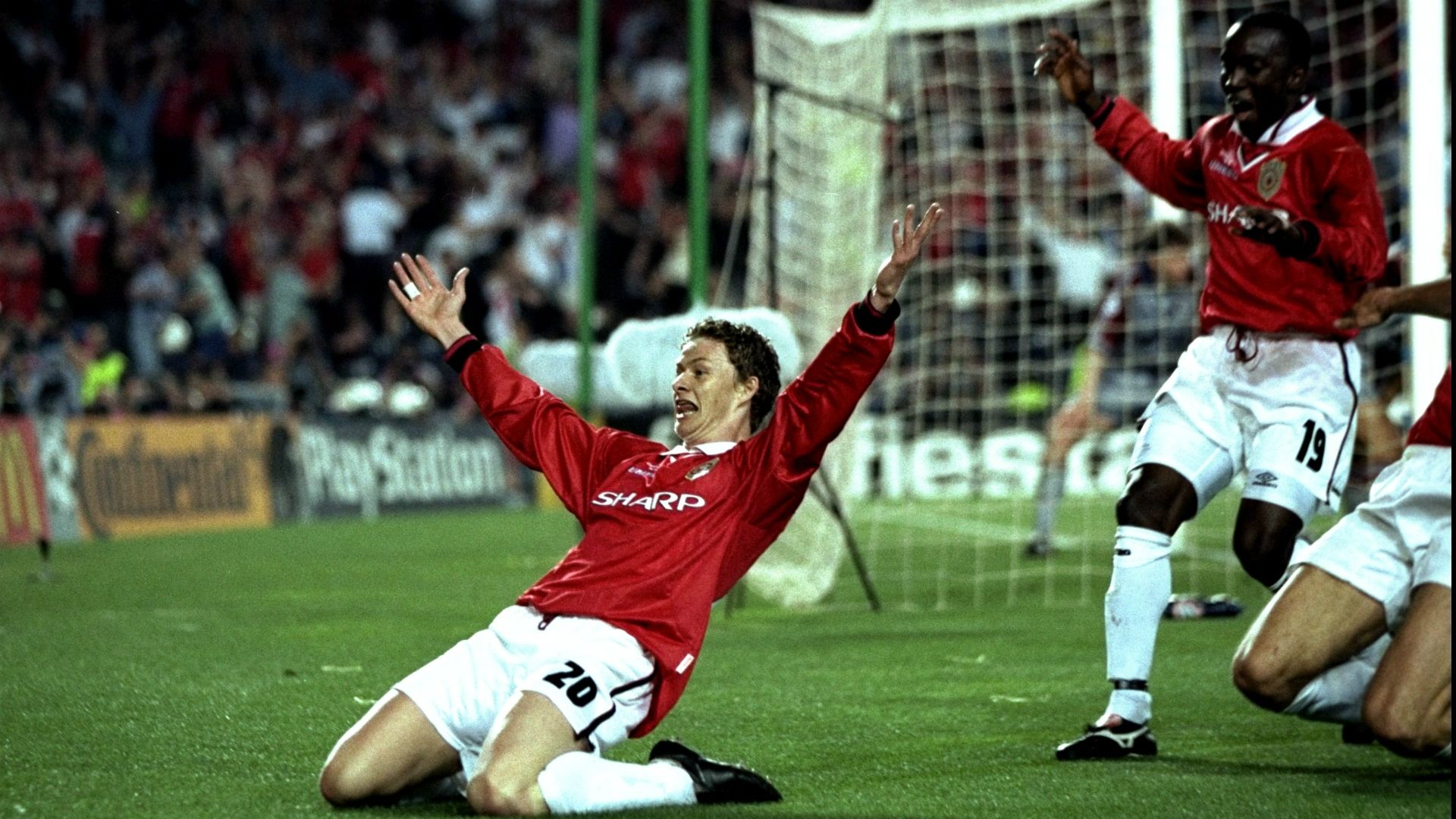 Ole Gunnar Solskaer Manchester United v Bayern Munich Champions League 27051999