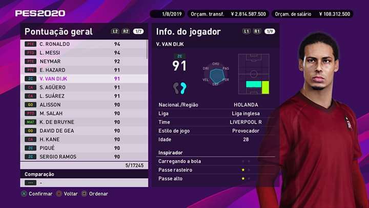 Van Dijk PES 2020