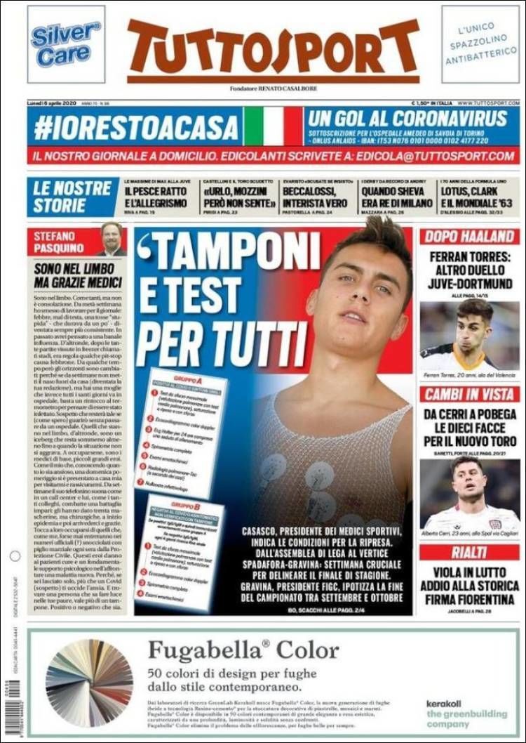 6 April Tuttosport