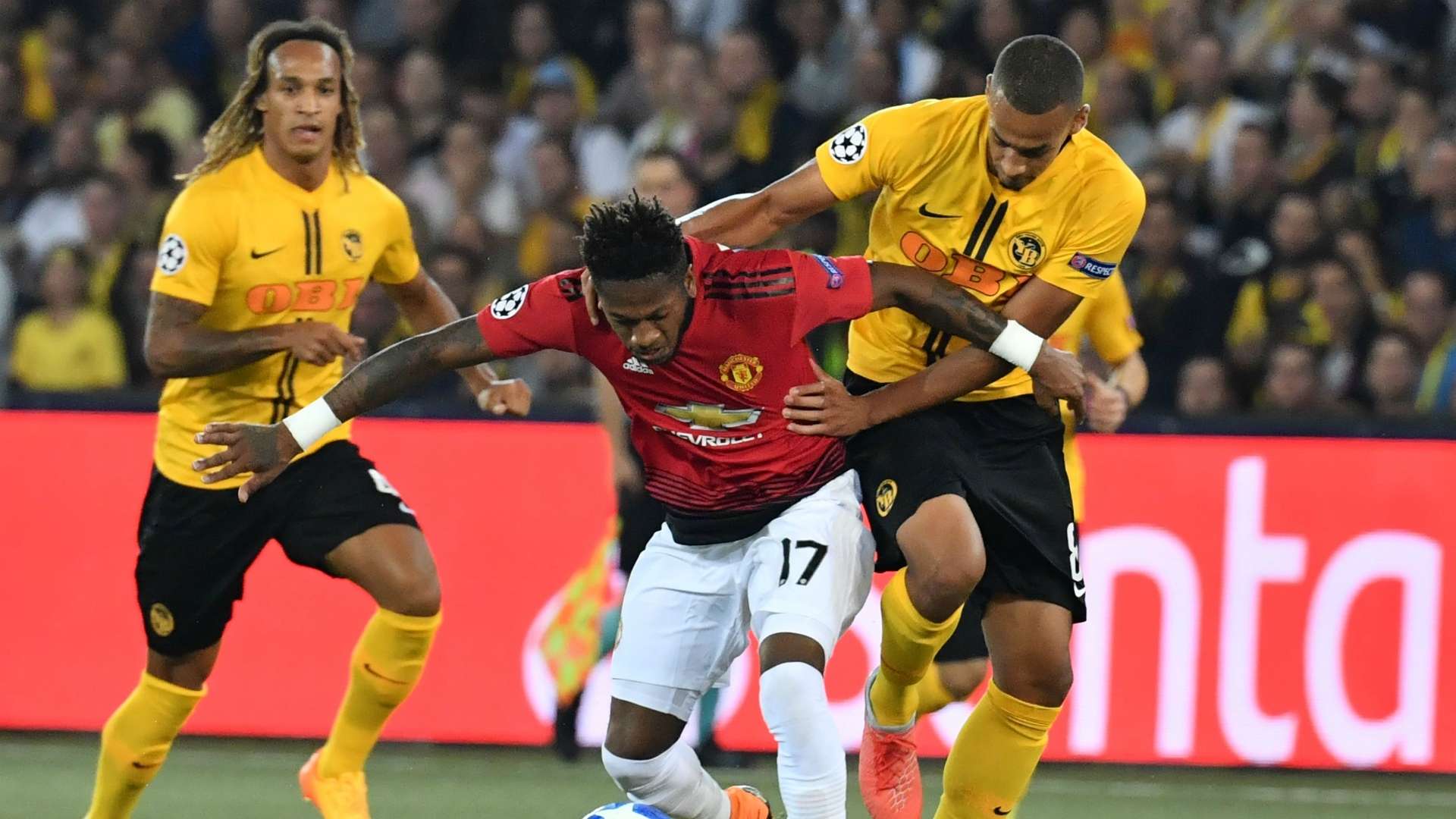 Djibril Sow Fred Young Boys Manchester United UEFA Champions League 09192018