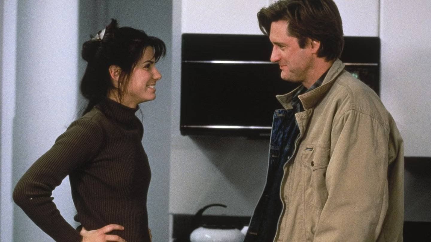 Sandra Bullock and Bill Pullman, in While You Were Sleeping.