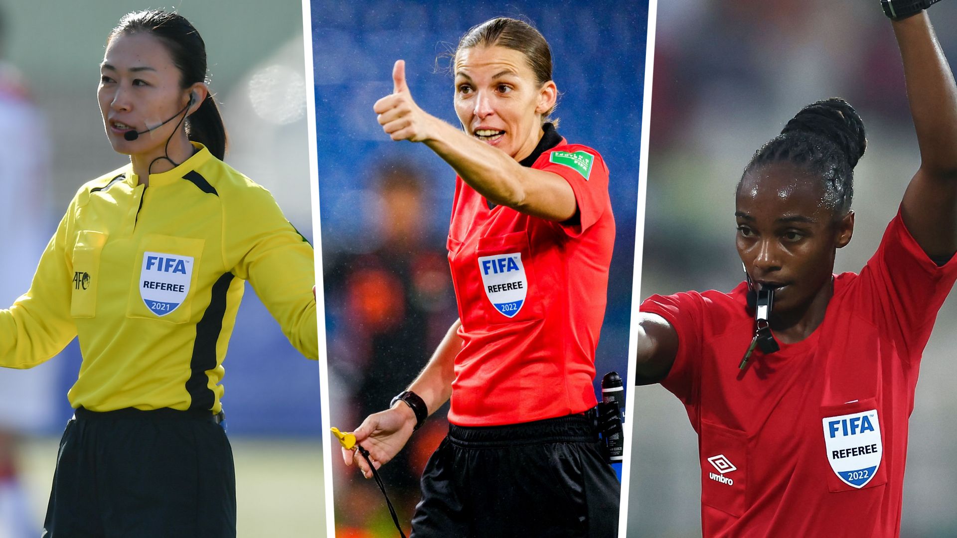 Yamashita Yoshimi, Stephanie Frappart y Salima Mukansanga