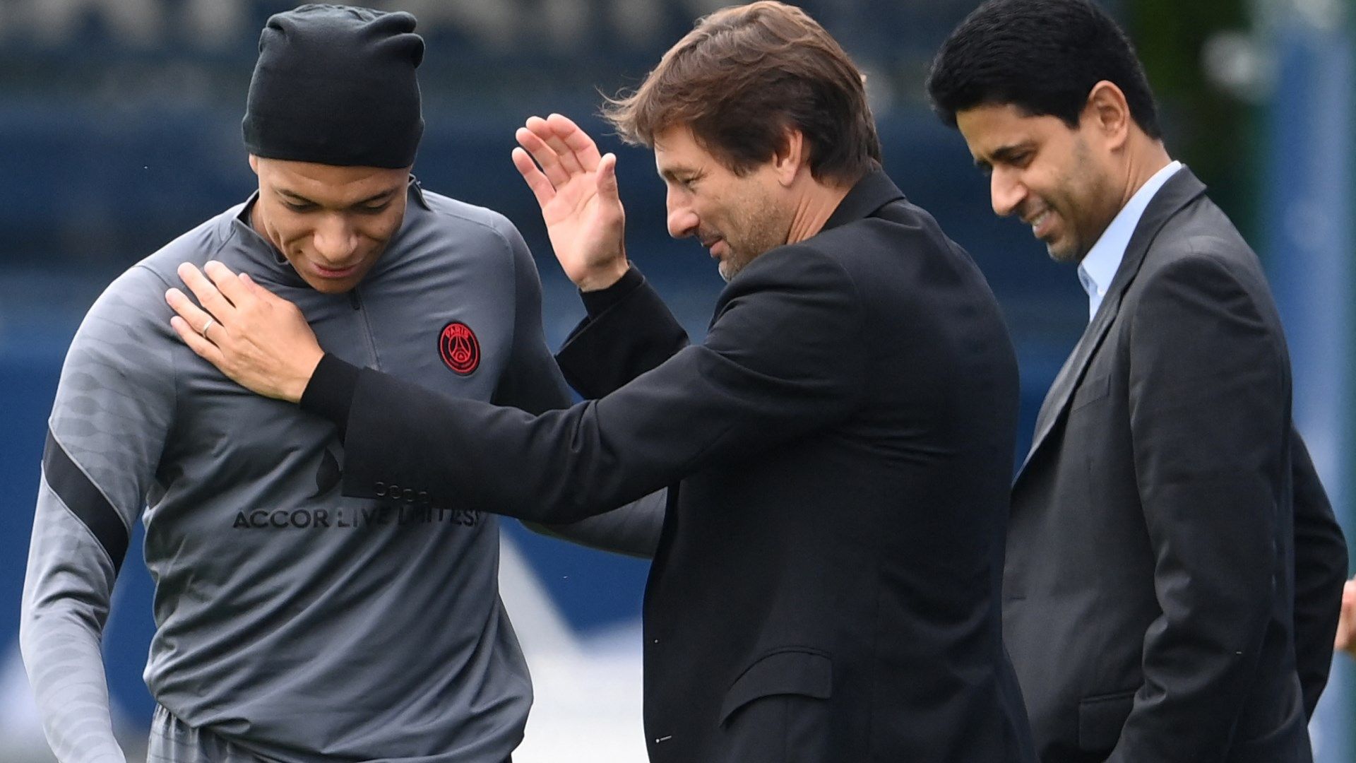 Kylian Mbappe, Leonardo, Nasser Al-Khelaifi