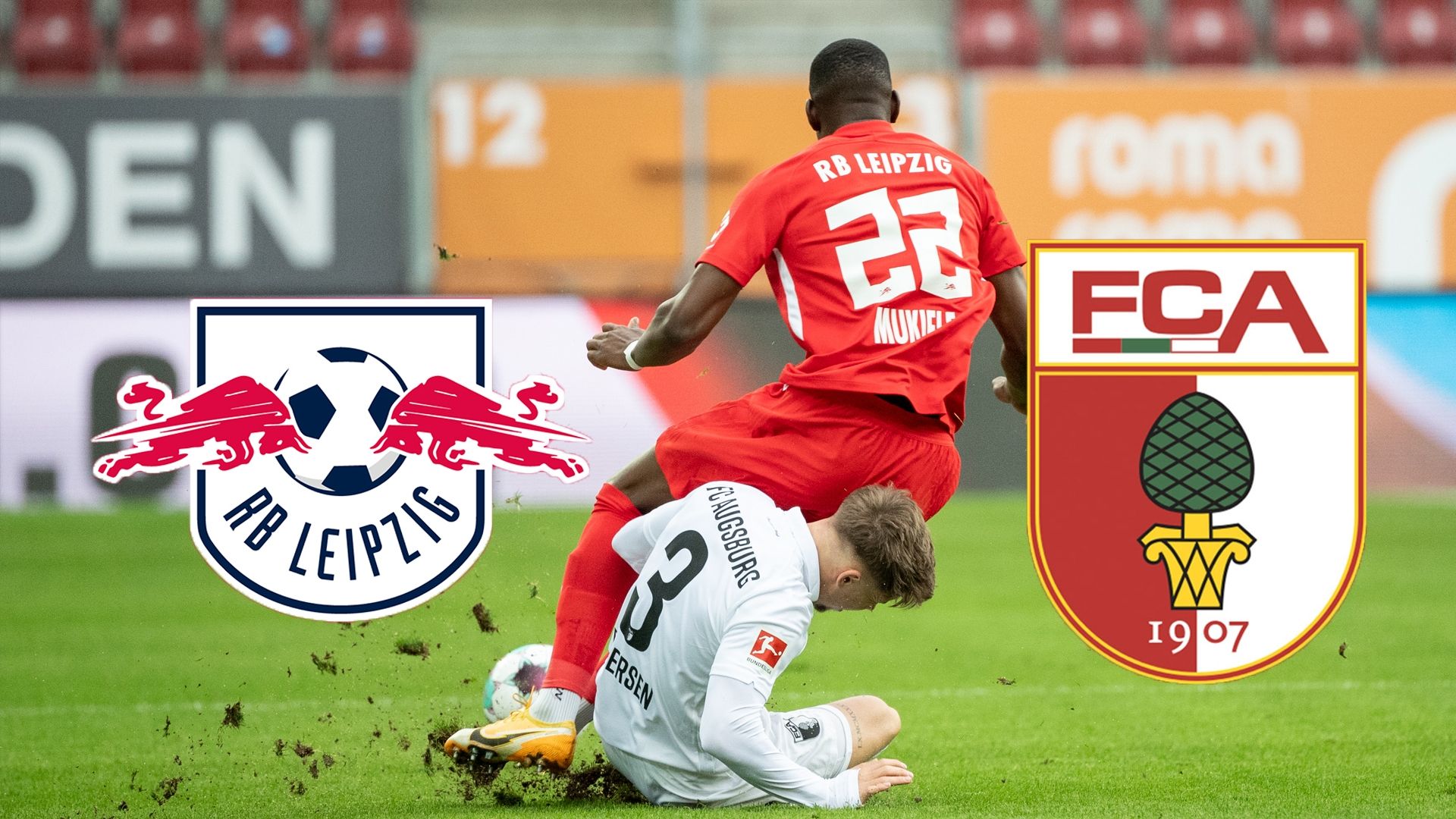 Header Mukiele FC Augsburg RB leipzig gettyimages 2020 2021 tv live-stream fußball heute live wer zeigt / überträgt bundesliga dfb-pokal