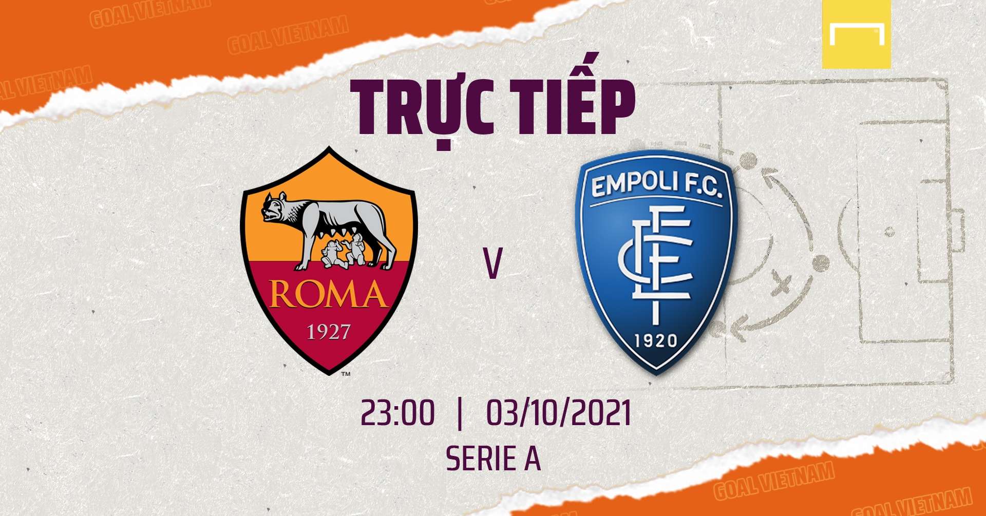 Live AS Roma vs Empoli 2021/22 Serie A GFX