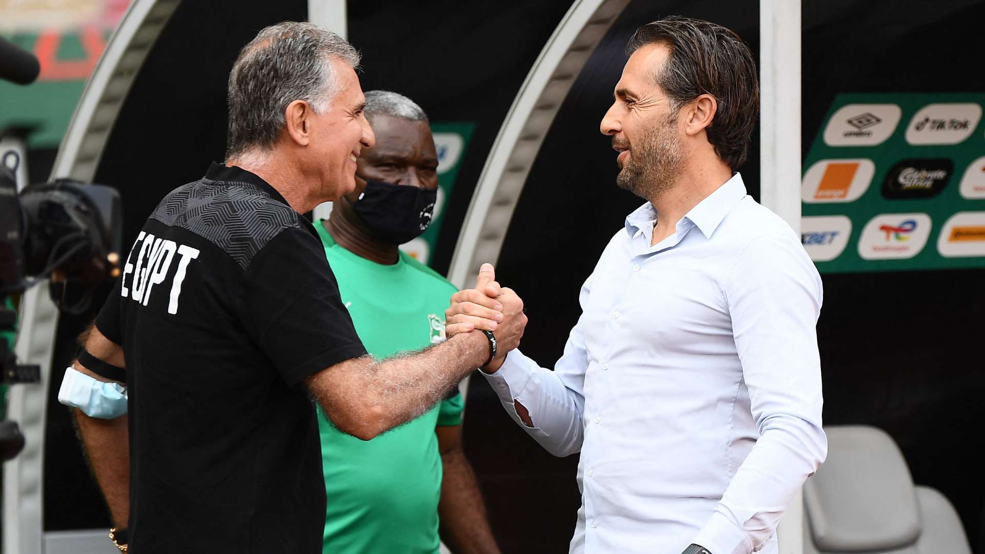CAN 2022 Côte d'Ivoire-Egypte - Carlos Queiroz & Patrice Beaumelle
