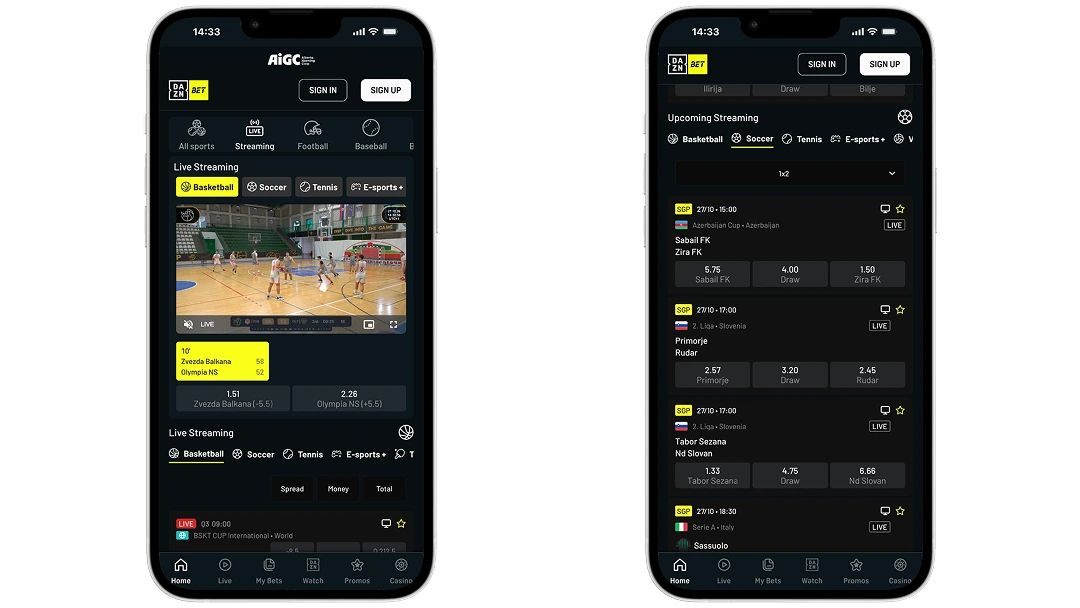 DAZN Bet Alberta live streaming