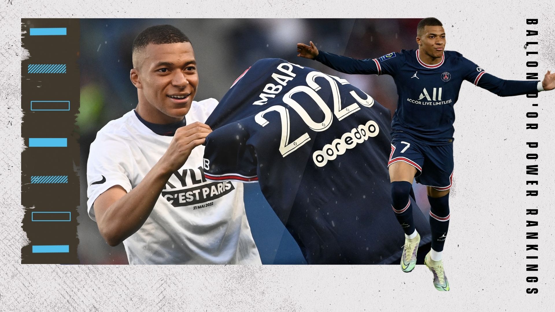 Kylian Mbappe Ballon d'Or Rankings GFX