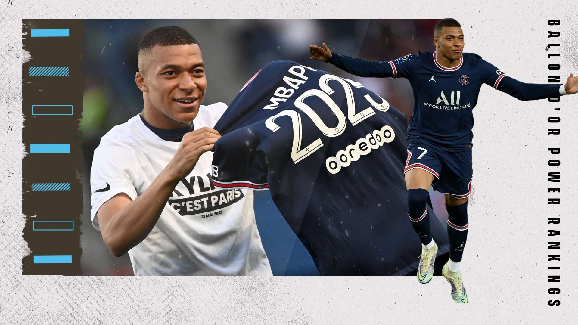 Kylian Mbappe Ballon d'Or Rankings GFX