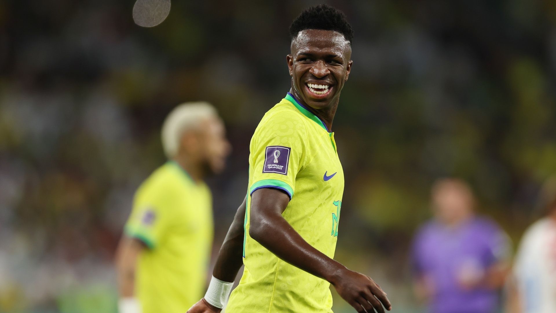 Vinícius Júnior em jogo do Brasil pela Copa do Mundo do Qatar 2022