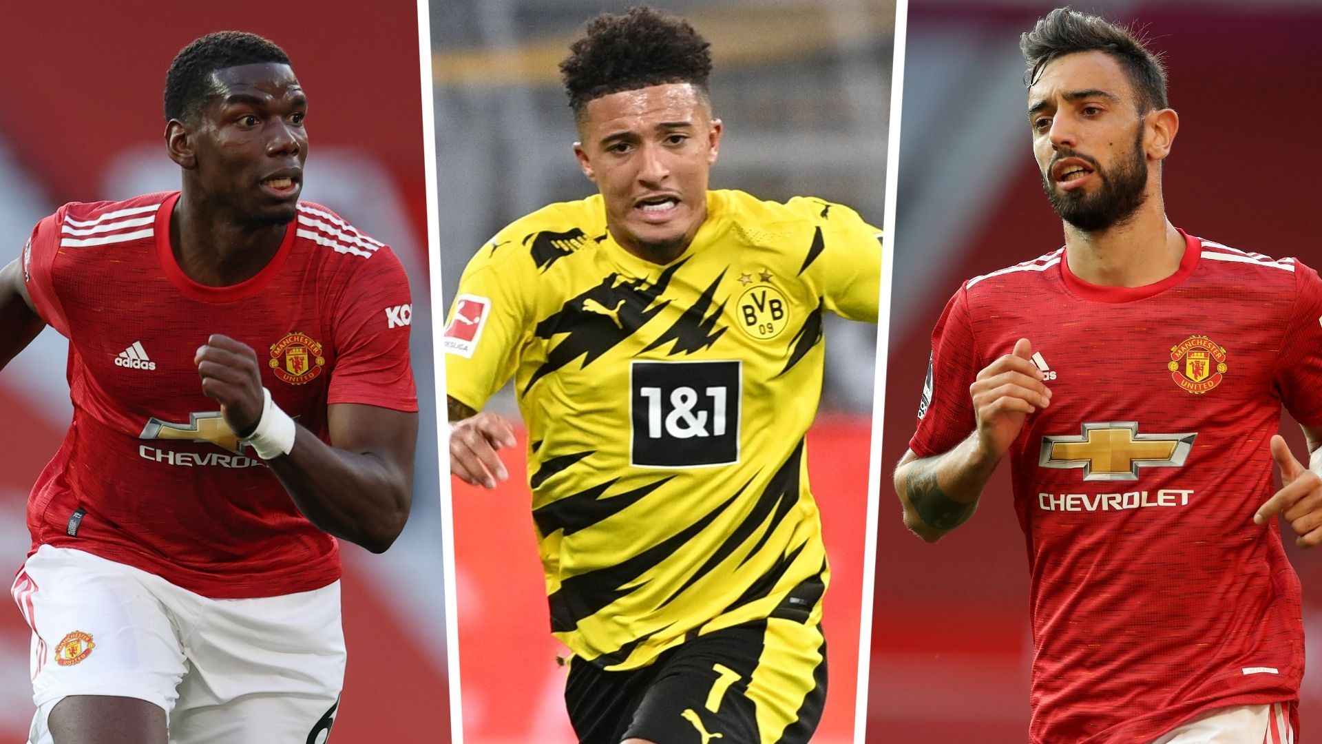 Paul Pogba Jadon Sancho Bruno Fernandes