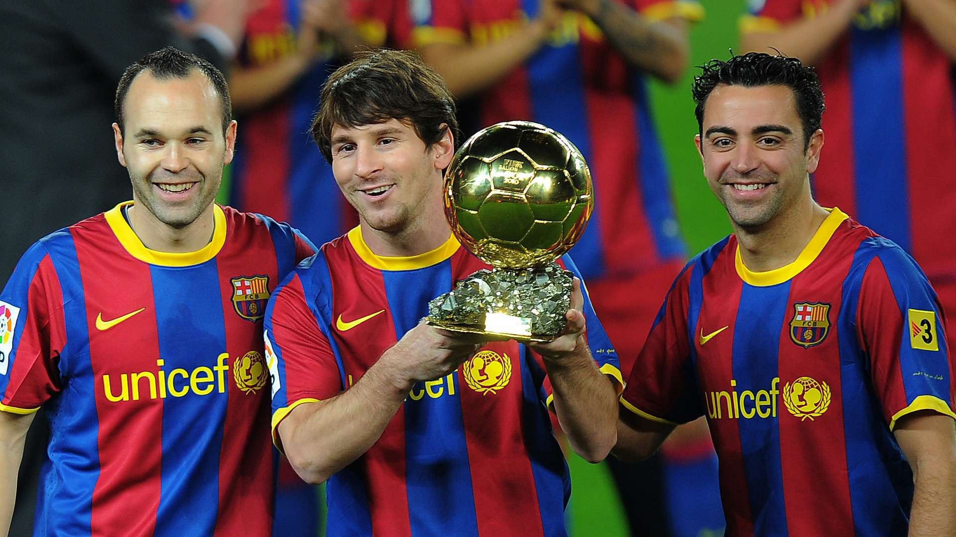 Iniesta Messi Xavi Barcelona