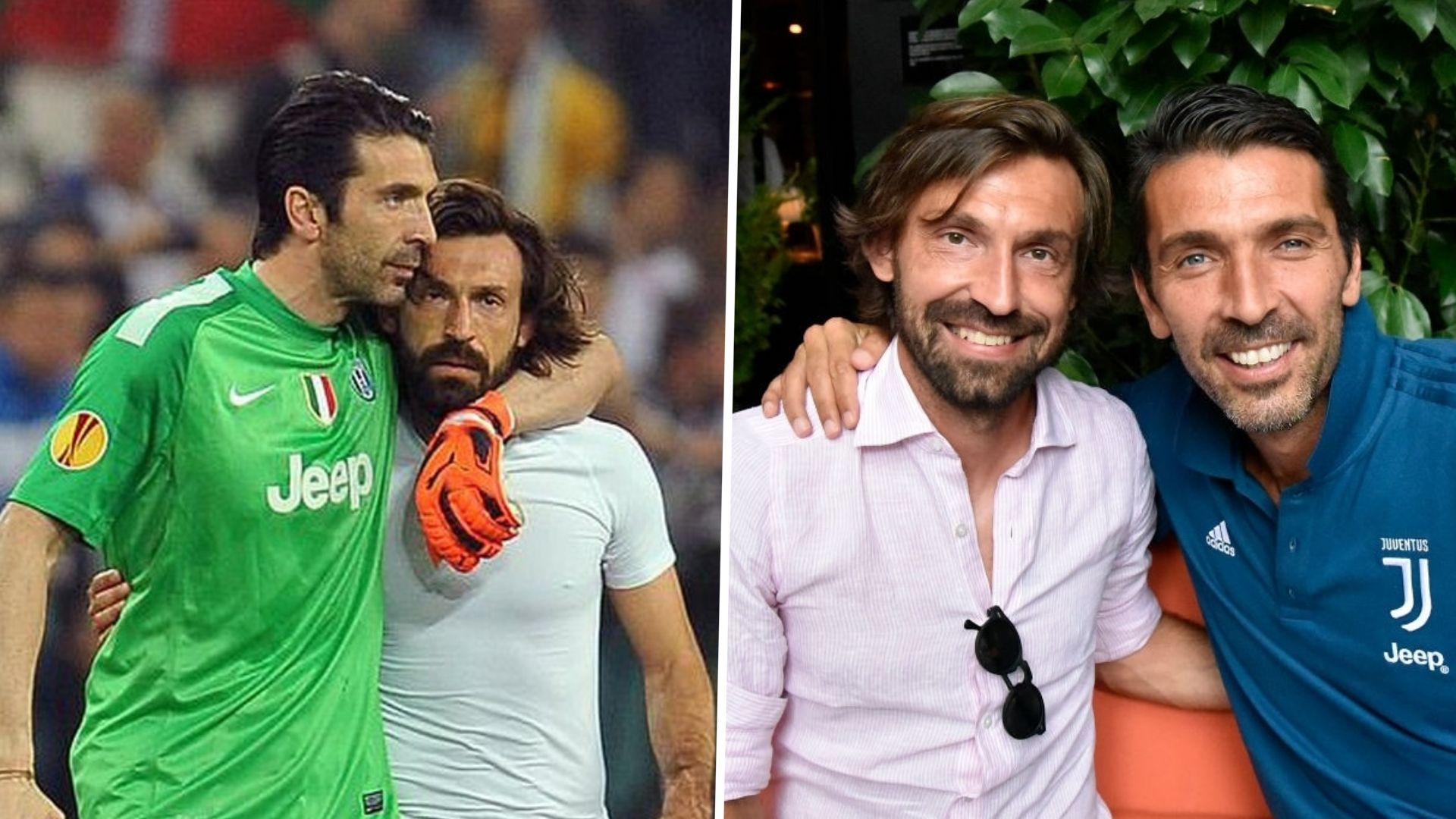 gianluigi buffon andrea pirlo juventus player coach