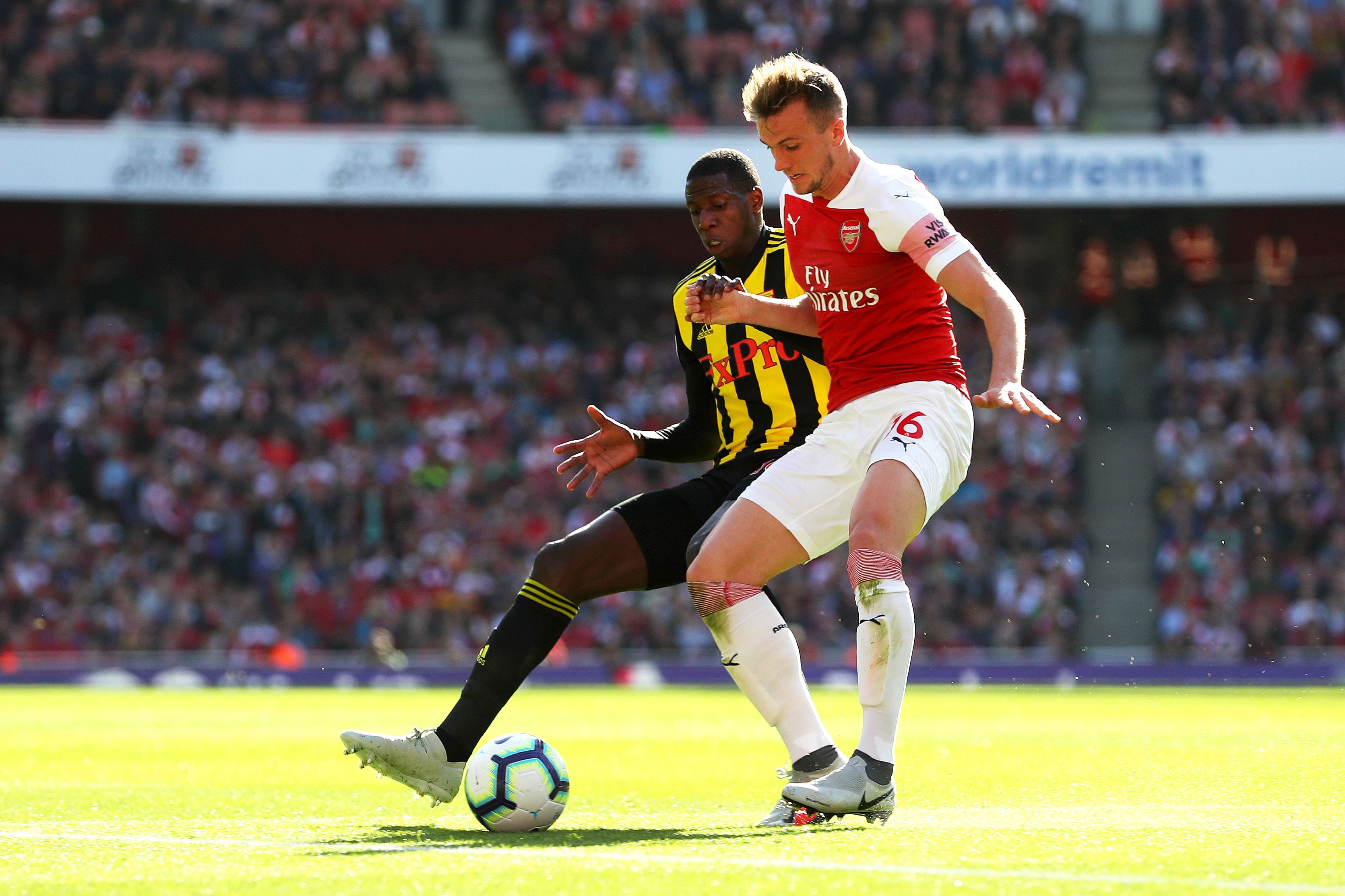 Abdoulaye Doucouré & Rob Holding - Arsenal v Watford
