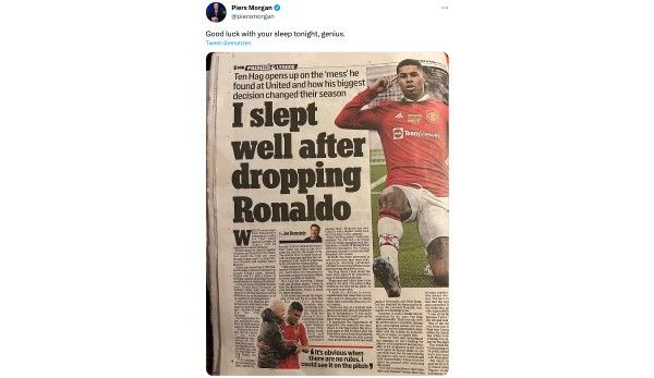 Ten Hag Sleep Ronaldo Twitter