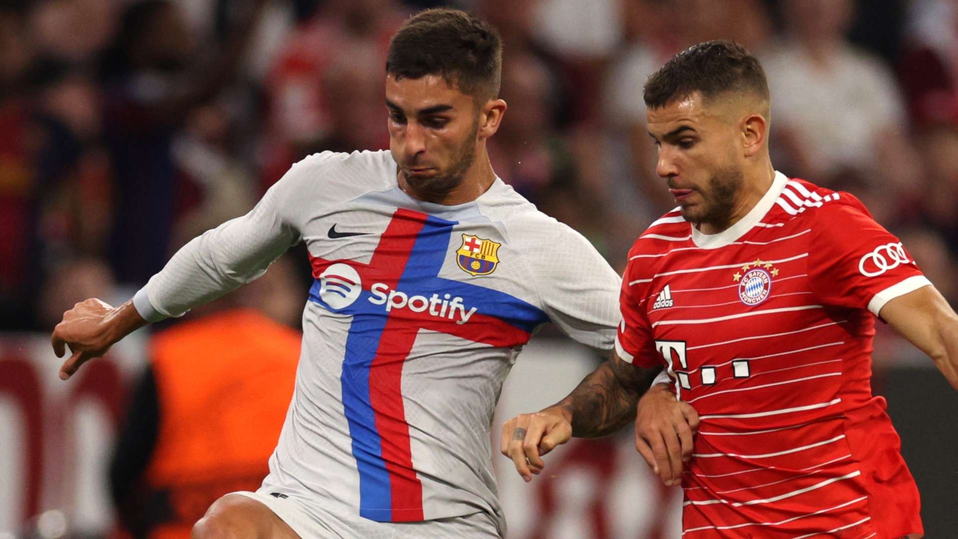 Ferran Torres Lucas Hernandez FC Bayern Barcelona 2022