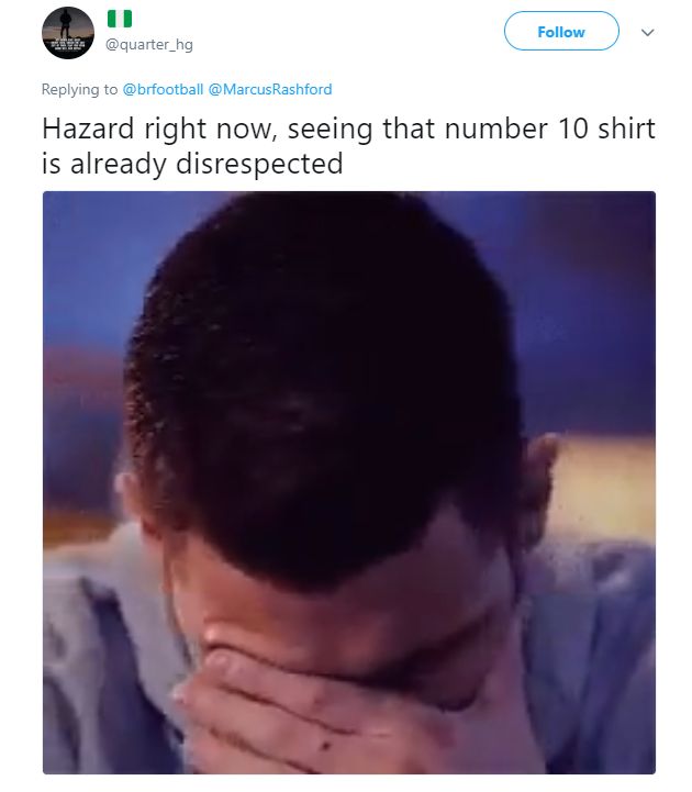 Reaction Rashford 10