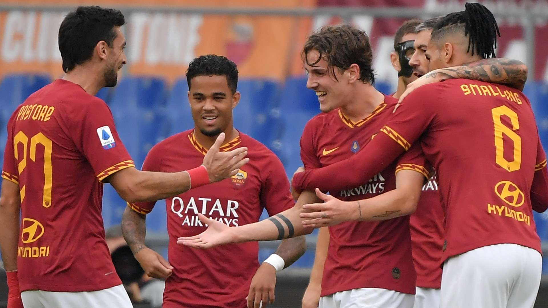 Roma celebrating