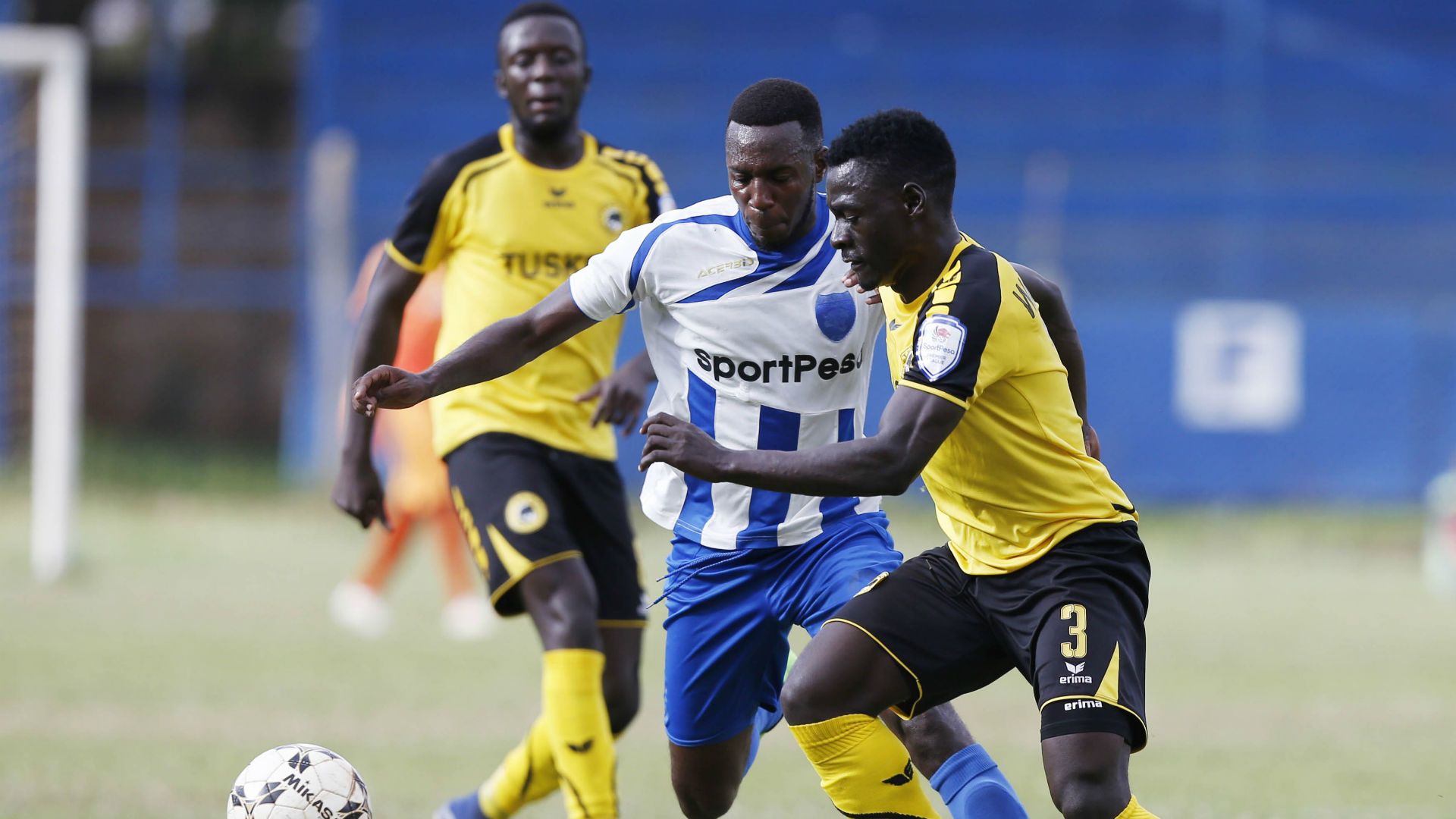 SOTER KAYUMBA of AFC Leopards v HILLARY WANDERA of Tusker.